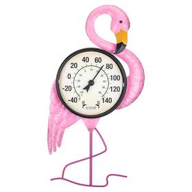 Mumtop 726084299658 Outdoor Thermometers For Patio - Indoor Thermometer Flamingo