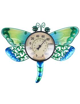 Mumtop 778836647736 Thermometer Indoor Outdoor Patio Dragonfly Wall-mounted For