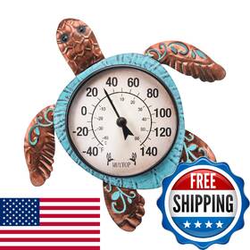 B0drjkm9sg Mumtop Outdoor Thermometer Turtle Patio Garden Wall Waterproof No Battery