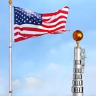 Muqt183952321n15492 Unbranded Telescoping Flagpole America Flag Kit Outdoor Gold Ball Aluminum