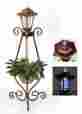 Mw0110 Hlc Solar Energy Garden Metal Stands Flower Plant Pot Rack Display Shelf Decoration