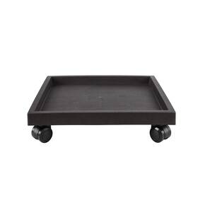 Nazkaen 792671809005 14.2 Inch Square Rolling Plant Caddy Saucer With Wheels Heavy Duty Wheeled P