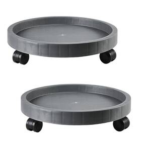 Nazkaen 792671809135 2 Pack Of 11 Inch Planter Caddies Rolling Saucer Caddy With Wheels Heavy Dut