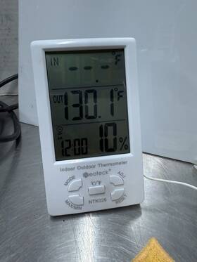 Ntk026 Neoteck 3 In 1 Thermometer Hygrometer With Clock Large Lcd Display Humidity Mint