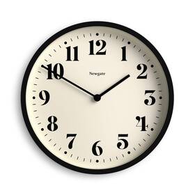 Newgate Ngnumfou240k Number Four Theatre Wall Clock Modern Round 30cm Black