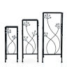 Np10275bk Costway Plant Pot Holder Pcs Metal Stand Set 499852856844