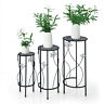 Np10276bk Costway Pcs Plant Pot Holder Metal Stand Set 499853415262