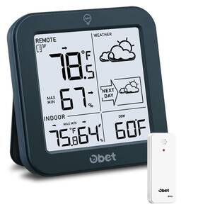 B65-hei Obet Indoor Outdoor Thermometer Wireless Weather Station Battery Powered Inside O B65-hei Obet Indoor Outdoor Thermometer Wireless Weather Station Battery Powered Inside O