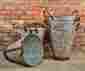 Olive-16 Olive Bucket Vintage Wire And Supply Extra Large Basket Metal Rusted Planter