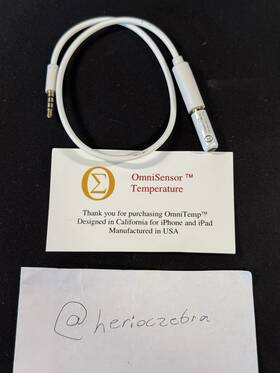 0111232344560d09611 Omnitemp Ios Temperature Sensor - White Aux Port