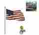 Op2147 Unbranded 20ft Aluminum Sectional Flagpole Kit Outdoor Halyard Pole 1pc Us American Flag