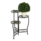 Ore Flower Pot Display Stand Small 3 Tier Metal Scroll Plant Patio Furniture 854570010613