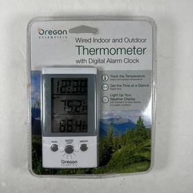 Tht312 Oregon Scientific 734811505668 New Wired Thermometer Digital Alarm Clock