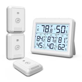 Oria 767421456815 Indoor Outdoor Thermometer Digital Hygrometer Wireless Temperat