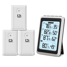 B0dr8kml9s Oria 3 Sensor Wireless Indoor Outdoor Thermometer Hygrometer Digital Temperatur