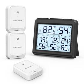 Ous-hy-wa54b Oria Indoor Outdoor Thermometer Digital Hygrometer With 3 Wireles