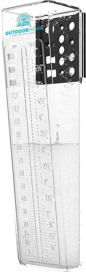 Ohrg150 Outdoor Home Made Tough Fba Rain Gauge. Professional 6 Inch Capacity Aussie Heavy Duty