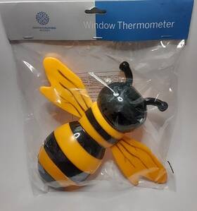 Outdoor Living Accents 099993260041 Bumble Bee - Window Thermometer Suction Mounted-