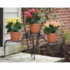 Pan89178 Panacea Tiered Plant Stand With Finial Black 093432891780