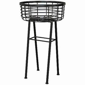 81440 Panacea Modern Farmhouse Plant Stand Black 20 Inch Round - Quantity 1