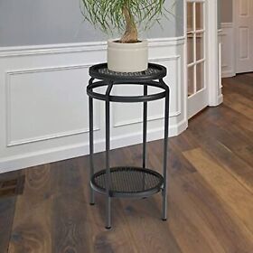 102226 Panacea Products 20 In. Double Plant Stand Black