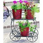 2tiered Pc42590 Metal Plant Stand Cart Garden Flower Pot Home 716987642590