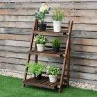 Pgt3211 Home Improvements Dark Brown Rustic Wood Ladder Style 757059020441