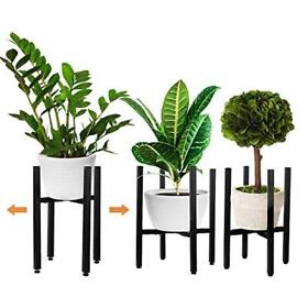 Phunaya 3 Pack Adjustable Plant Stands Mid Century Metal Planter Stand Fit Width