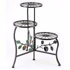 3-flower Plan644 Unbranded Country Apple Plant Stand Shelf Holds Pot Yard Home