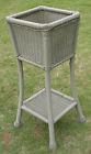3189-am Plant 2-tier Patio Id Stand Wicker Resin Moss 3185248 Antique Steel