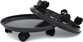Plant Caddy Planter Dolly Tray With Wheels Roller Flower Pot 2 Pack By Coadura
