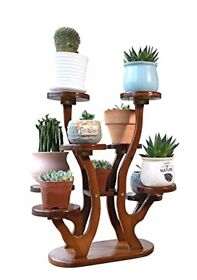 8-pallet Plant Stand Bamboo Potted Assembled Flower Desktop