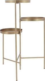 16561-02 Plant Stand Contemporary 3-layered Gold Black Iron Bronze