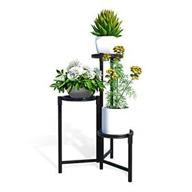 Plant Stand For Indoor Outdoor Plants Multiple Metal Shelf 3 Tier Tall Vertical