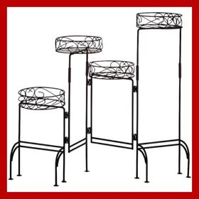 4505939v Plant Stand For Potted Plants Trinkets Screen Outdoor 4-tier Zingz And Thingz
