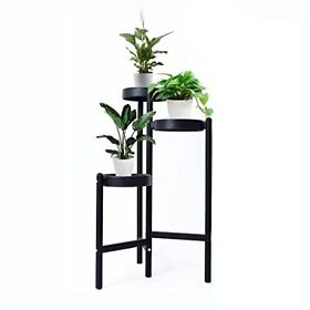 Plant Stand Indoor Outdoor 3 Tier Metal 30inch Tall Corner