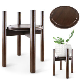 Dt10hp1m000 Plant Stand Wood Flower Pot Holder Adjustable 16inch Tall