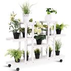 Plant-stand2589 Plant Stand Outdoor Indoor Wood Casters Rolling Shelf 603305829316