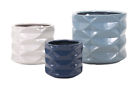 35276-3 Planters Style 3 Decor Set Garden Earthenware Elegant Patio Thayer