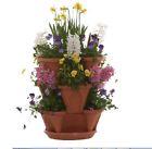 Porch Garden Deck Medium Planter Outdoor Patio 30 Qt Pot Stack Plant Balcony