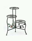 3flower Pot Balcony Holds Outdoor Iron Shelf Country Apple Porch Plant Stand