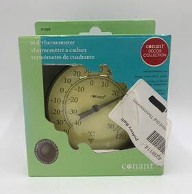 4038114 Pottery Barn Wall Mounted Dial Thermometer Bronze 4 Inch W #b26a