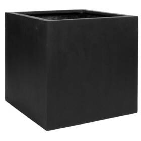 Pottery Pots 717775663065 Natural Block Square Planter Pot Indoor Outdoor Fiberstone Grey 16 Inch X