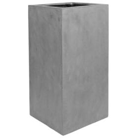 Pottery Pots 717775663386 Natural Bouvy Rectangular Planter Pot Indoor Outdoor Fiber Grey 16 Inch X 32