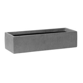 X15.7 Pottery Pots Usa Inc. 718969807326 Balcony Extra Small Fiberstone Modern Rectangle Grey 4.9 Inch X5.9