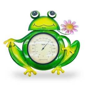 Poxoho 445004664637 Frog Outdoor Thermometer Decorative Waterproof Wall Mounted