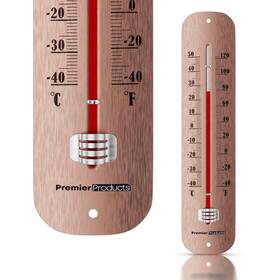 Pp-thermotube10in Premier Products 12 Inch New Premium Steel Thermometer Indoor/outdoor Waterproof Decorative