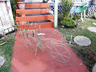 0401010 Primitive Bicycle Green Large Stand Plant Bike Metal Iron Rusty