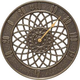 02003 Products Spiral Indoor Outdoor Wall Thermometer French Bronze 14 Inch
