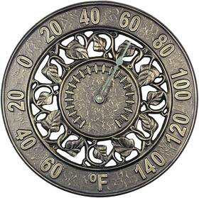 1698-01846 Products Ivy Aluminum Outdoor Silhouette Thermometer 01846 12 Inch Diameter Fr